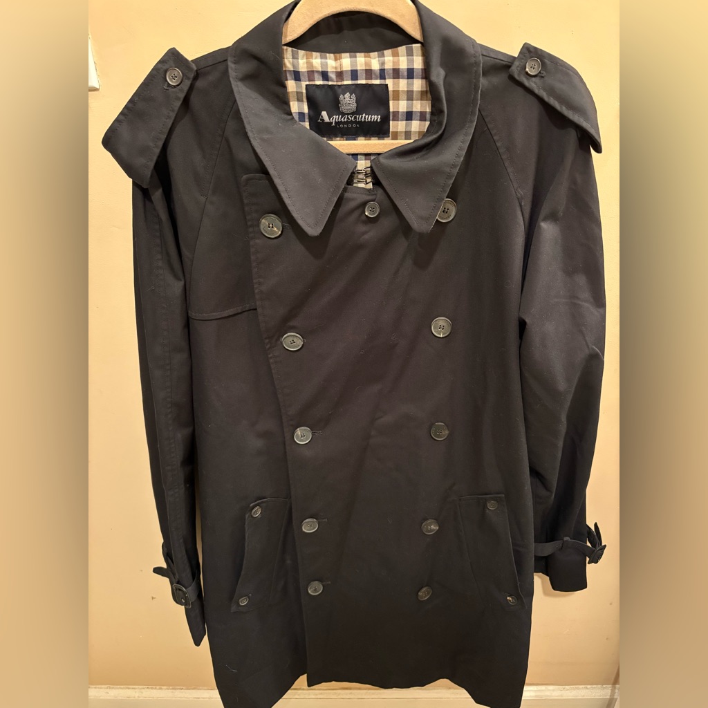 Aquascutum Women’s Black Trench Coat 2xl